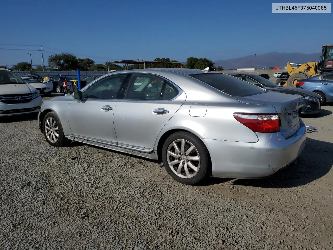 2007 Lexus Ls 460 VIN: JTHBL46F375040085 Lot: 62029605
