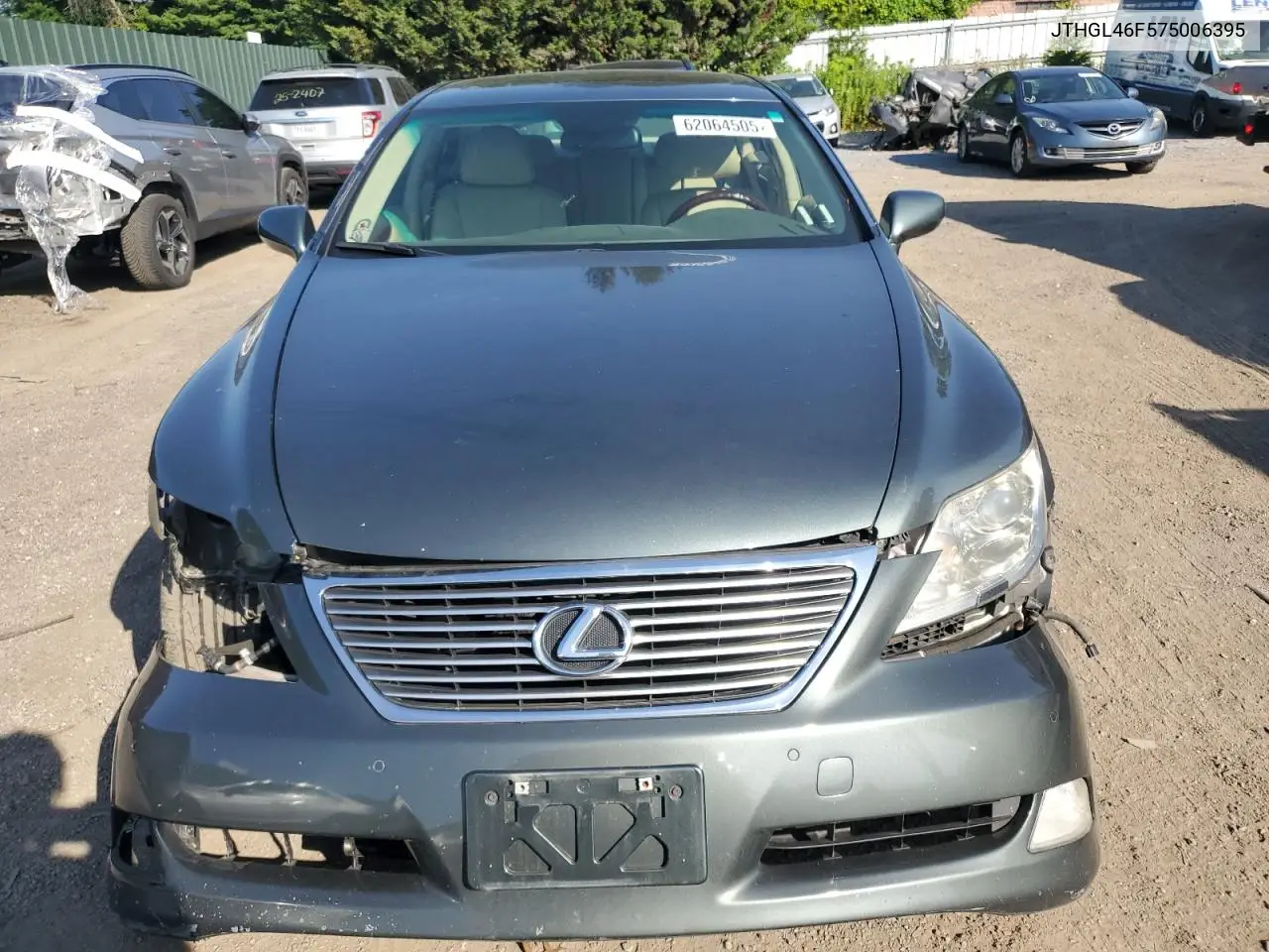 2007 Lexus Ls 460L VIN: JTHGL46F575006395 Lot: 62064505