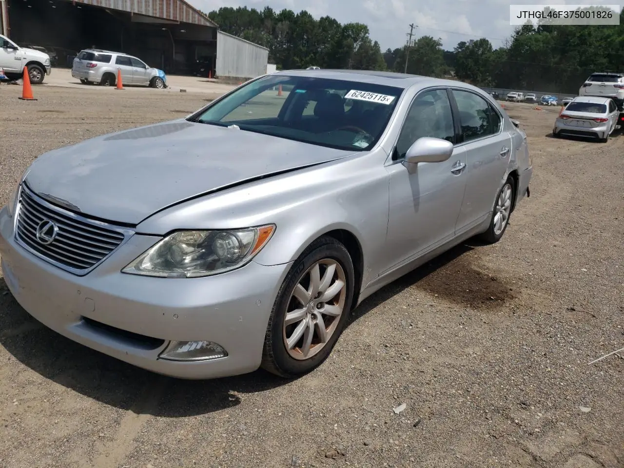 2007 Lexus Ls 460L VIN: JTHGL46F375001826 Lot: 62425115