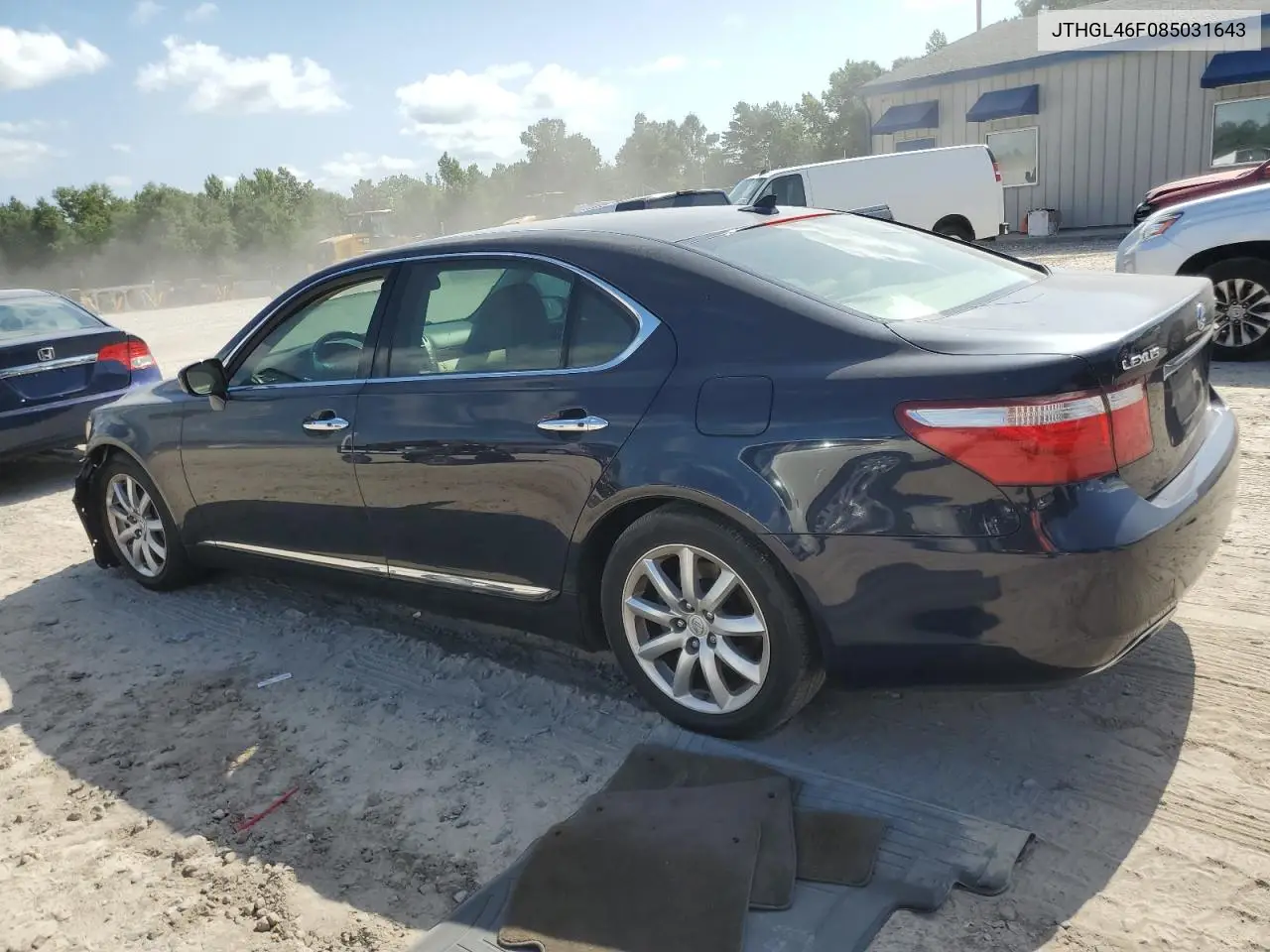 2008 Lexus Ls 460L VIN: JTHGL46F085031643 Lot: 61533335