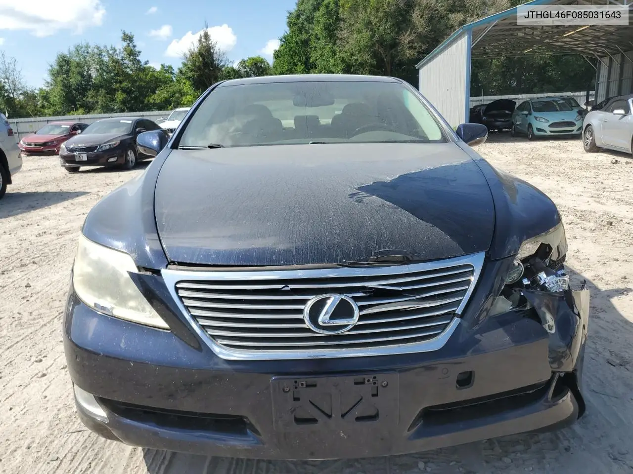 2008 Lexus Ls 460L VIN: JTHGL46F085031643 Lot: 61533335