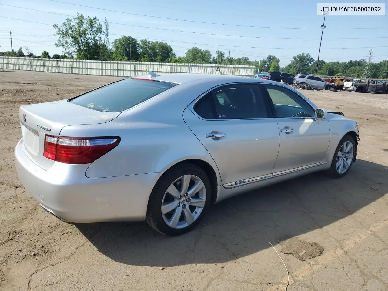 2008 Lexus Ls 600Hl VIN: JTHDU46F385003092 Lot: 62096405