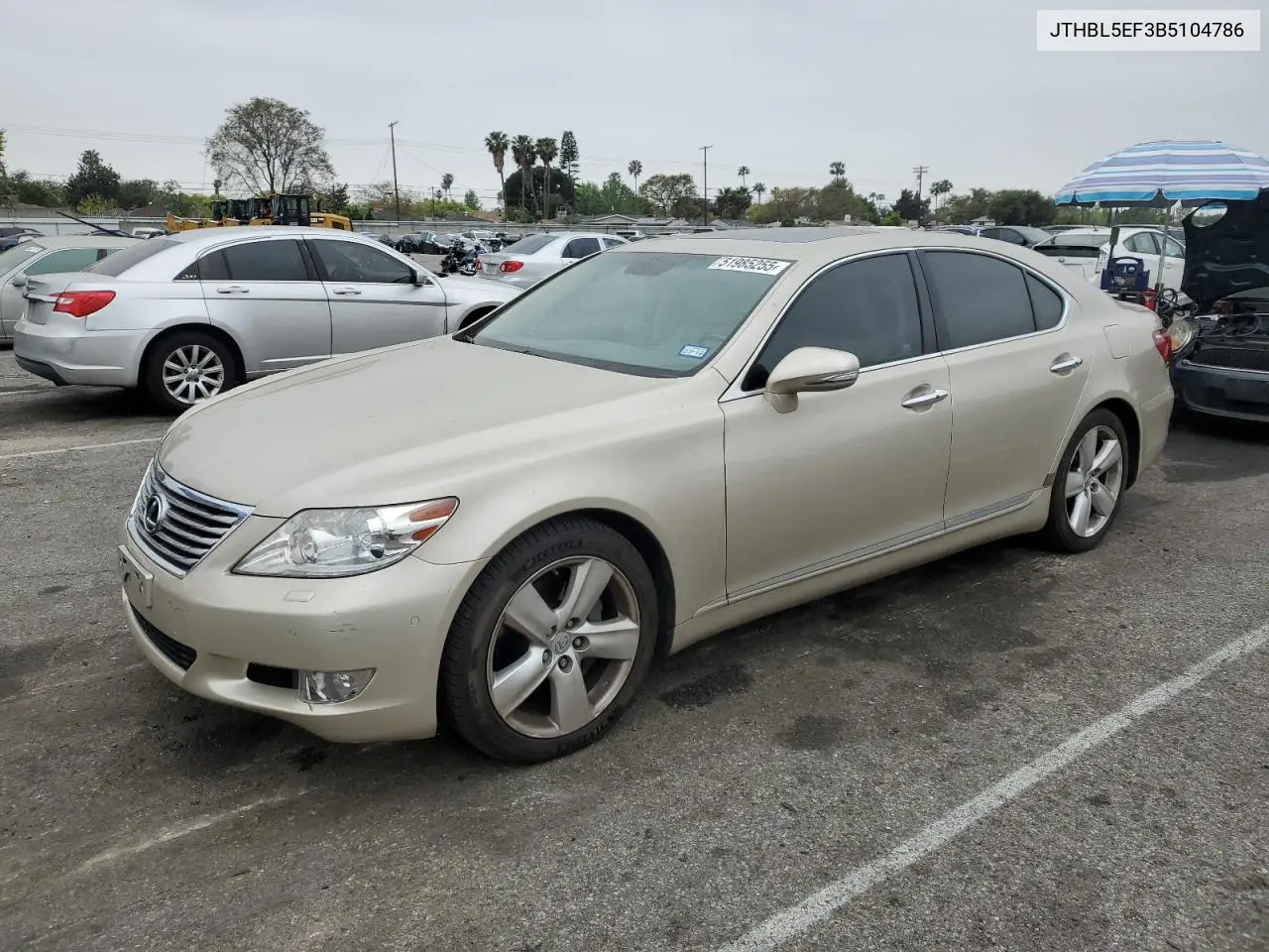 2011 Lexus Ls 460 VIN: JTHBL5EF3B5104786 Lot: 51985255
