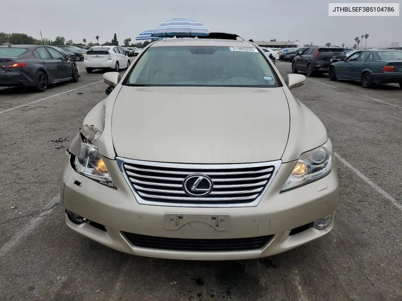 2011 Lexus Ls 460 VIN: JTHBL5EF3B5104786 Lot: 51985255