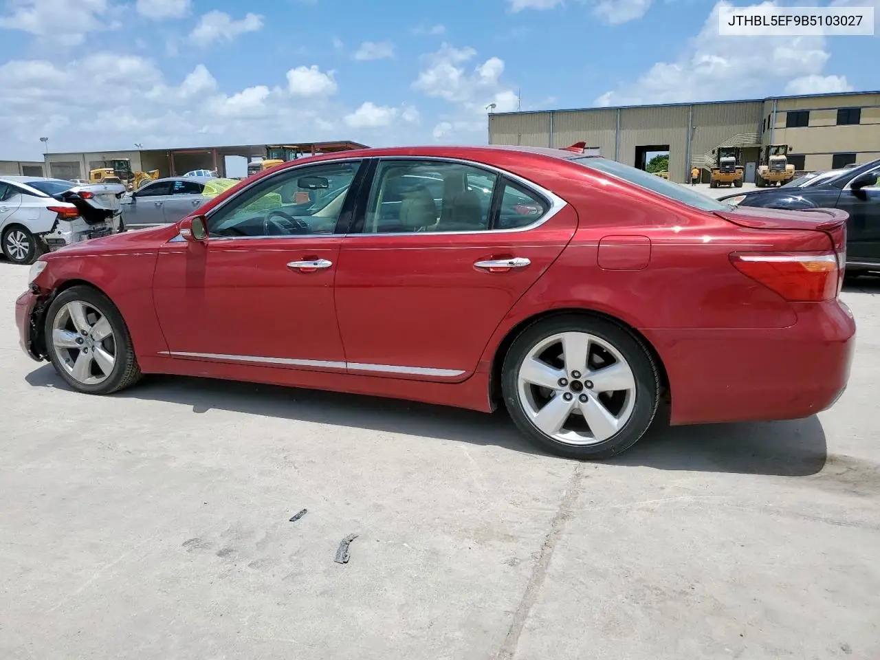 2011 Lexus Ls 460 VIN: JTHBL5EF9B5103027 Lot: 62191975