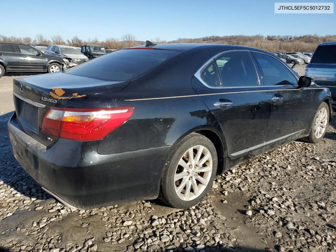 2012 Lexus Ls 460 VIN: JTHCL5EF5C5012732 Lot: 42987625