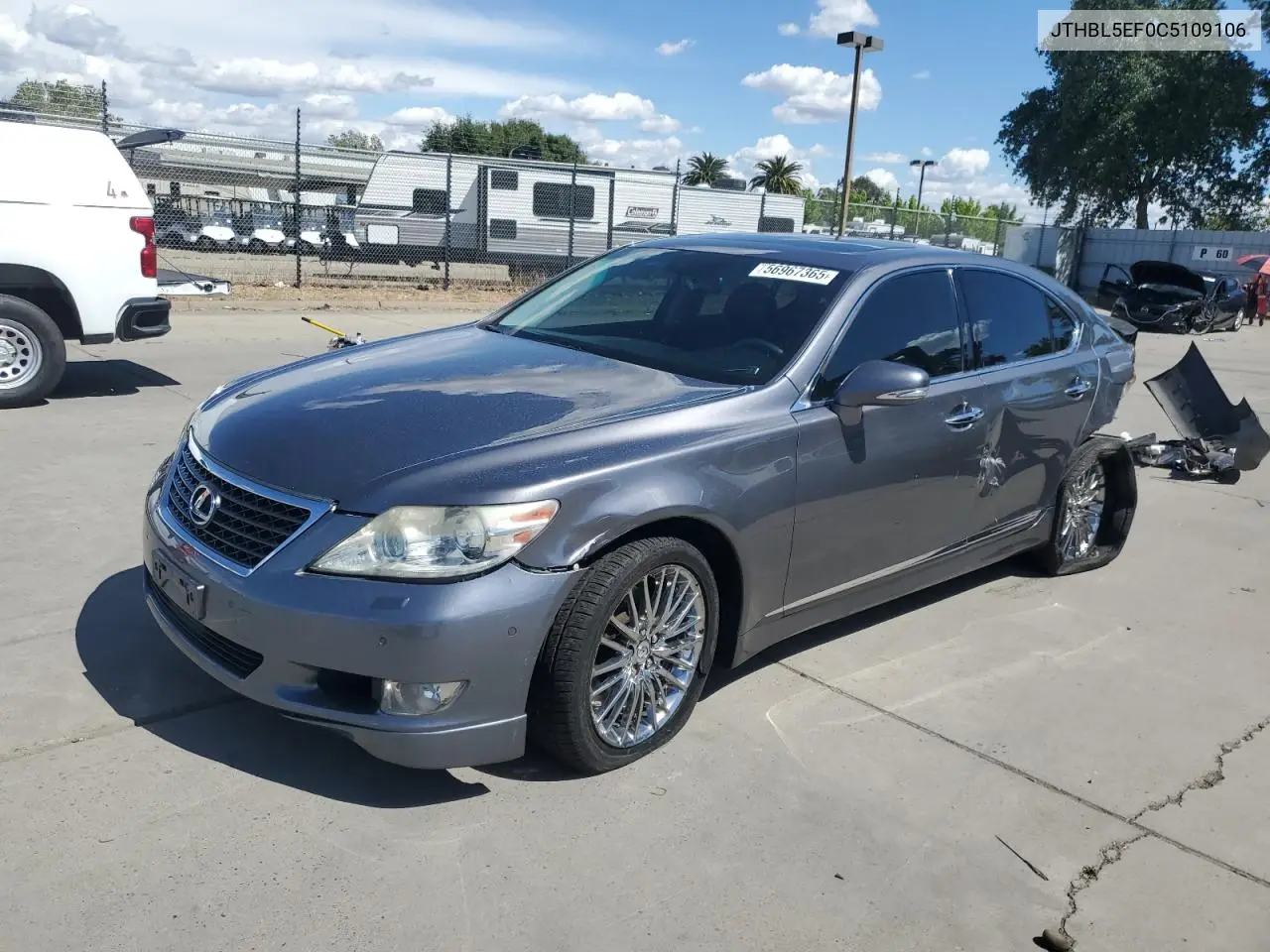 2012 Lexus Ls 460 VIN: JTHBL5EF0C5109106 Lot: 56967365