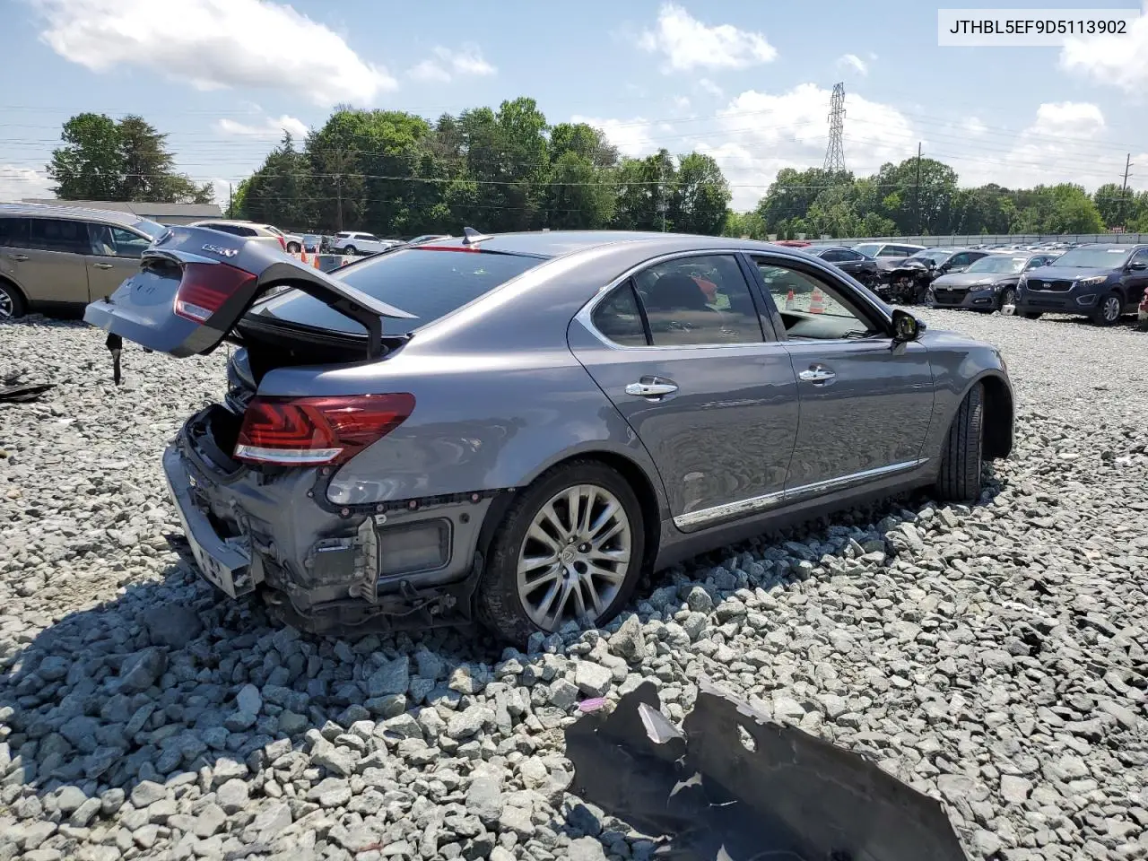 2013 Lexus Ls 460 VIN: JTHBL5EF9D5113902 Lot: 58020065