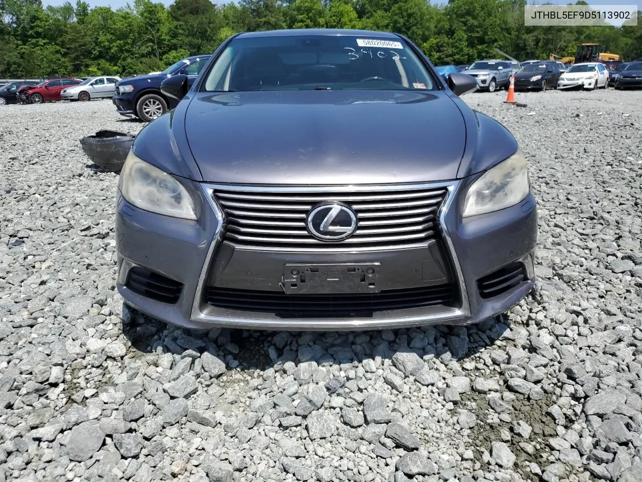 2013 Lexus Ls 460 VIN: JTHBL5EF9D5113902 Lot: 58020065