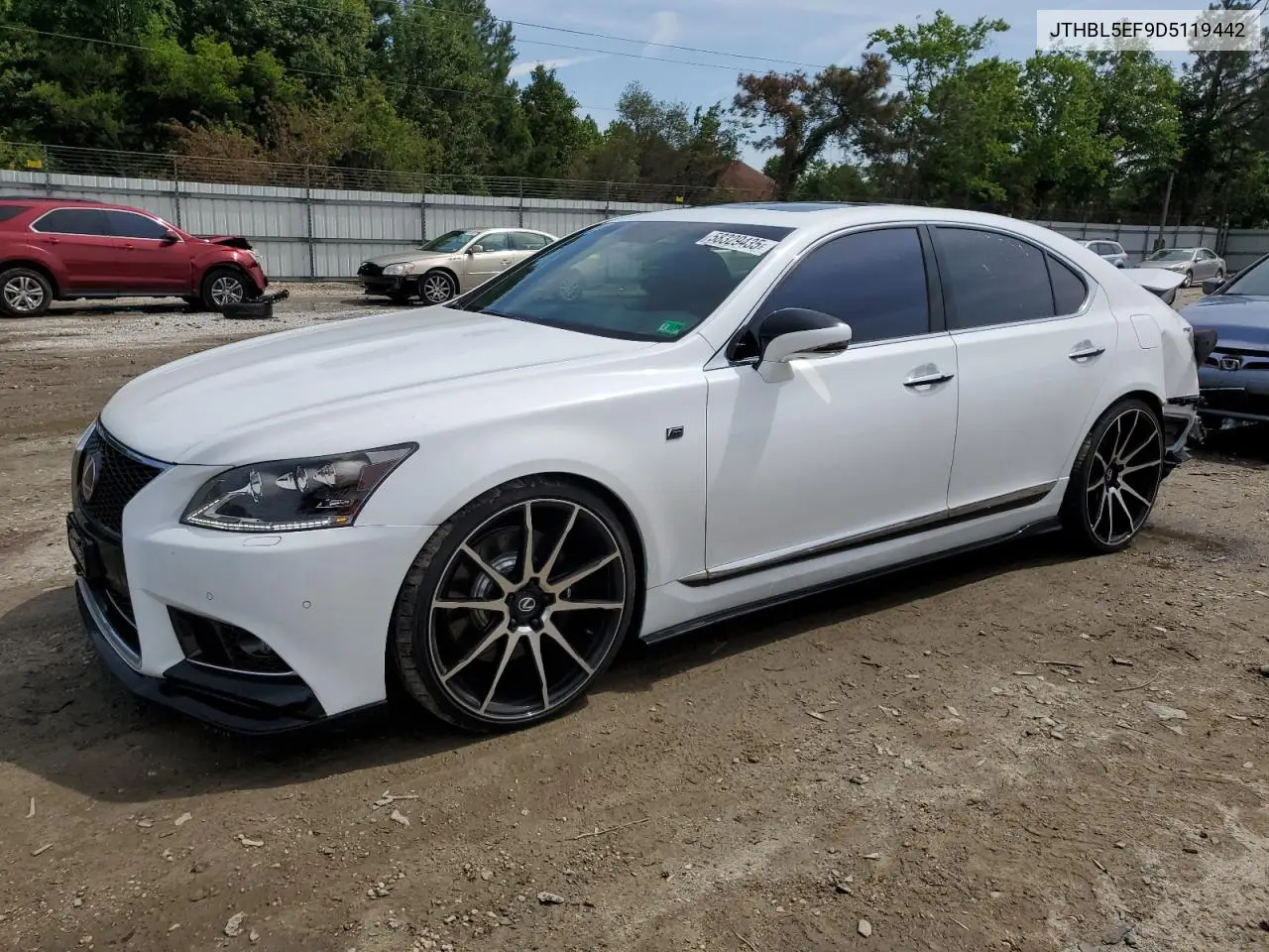 2013 Lexus Ls 460 VIN: JTHBL5EF9D5119442 Lot: 58329435