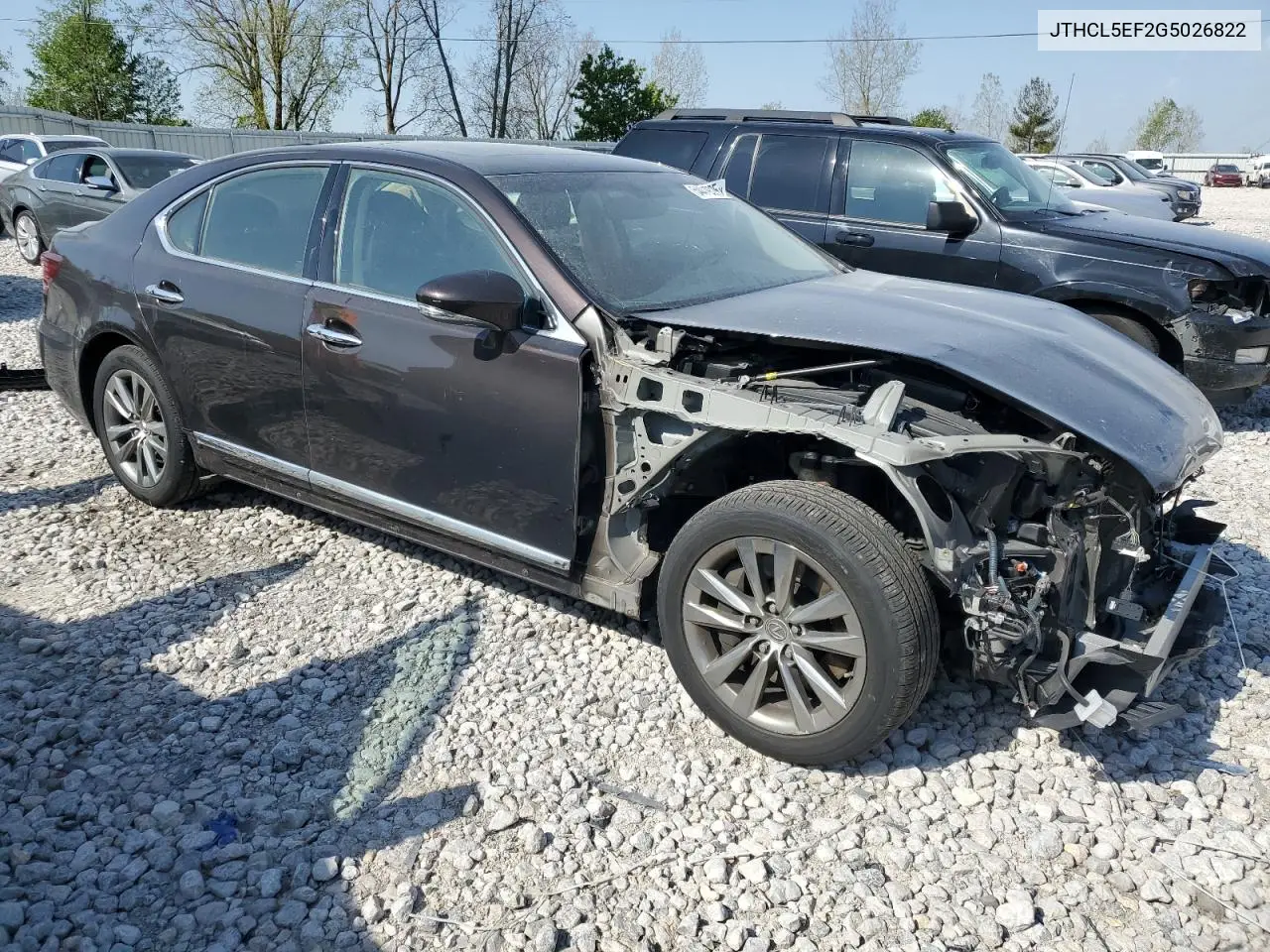2016 Lexus Ls 460 VIN: JTHCL5EF2G5026822 Lot: 54419325