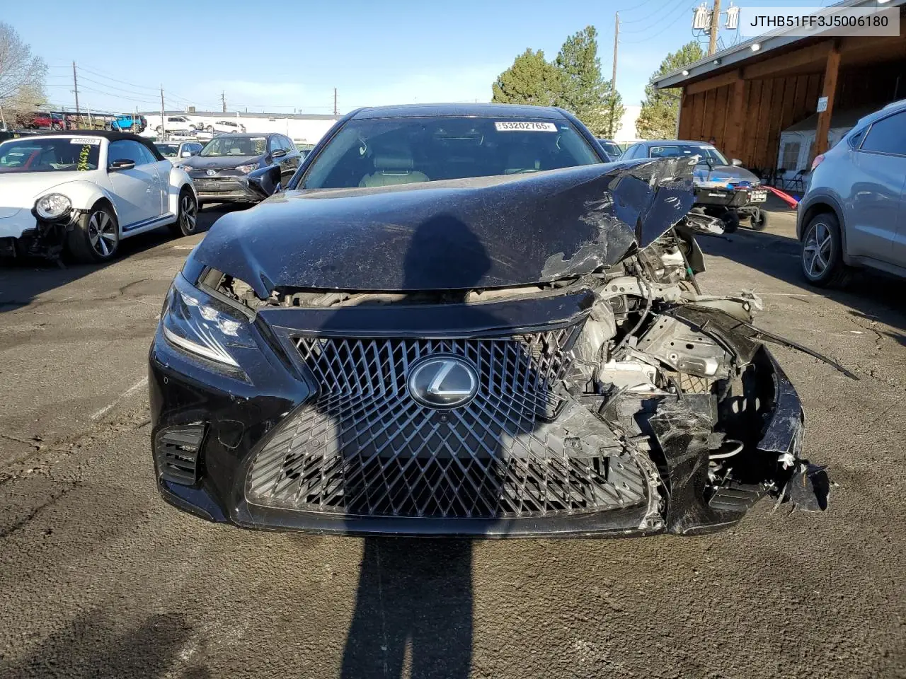 2018 Lexus Ls 500 Base VIN: JTHB51FF3J5006180 Lot: 53202765