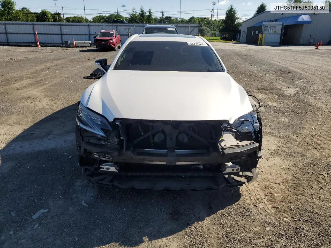 2018 Lexus Ls 500 Base VIN: JTHC51FF5J5005150 Lot: 56736095