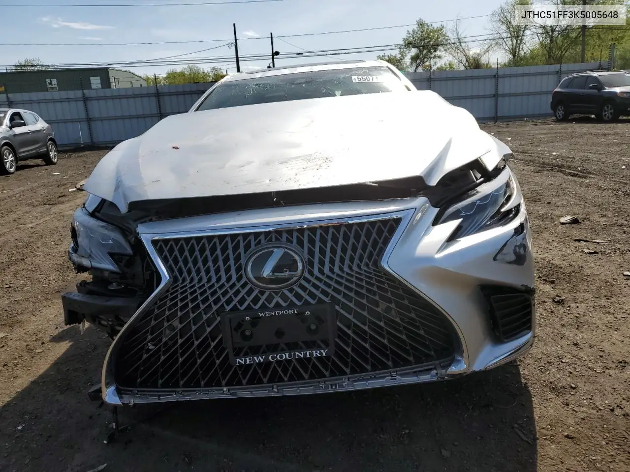 2019 Lexus Ls 500 Base VIN: JTHC51FF3K5005648 Lot: 55071615