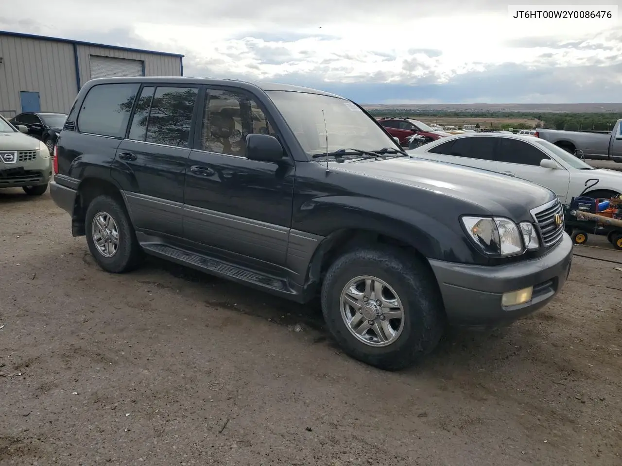 2000 Lexus Lx 470 VIN: JT6HT00W2Y0086476 Lot: 55988185