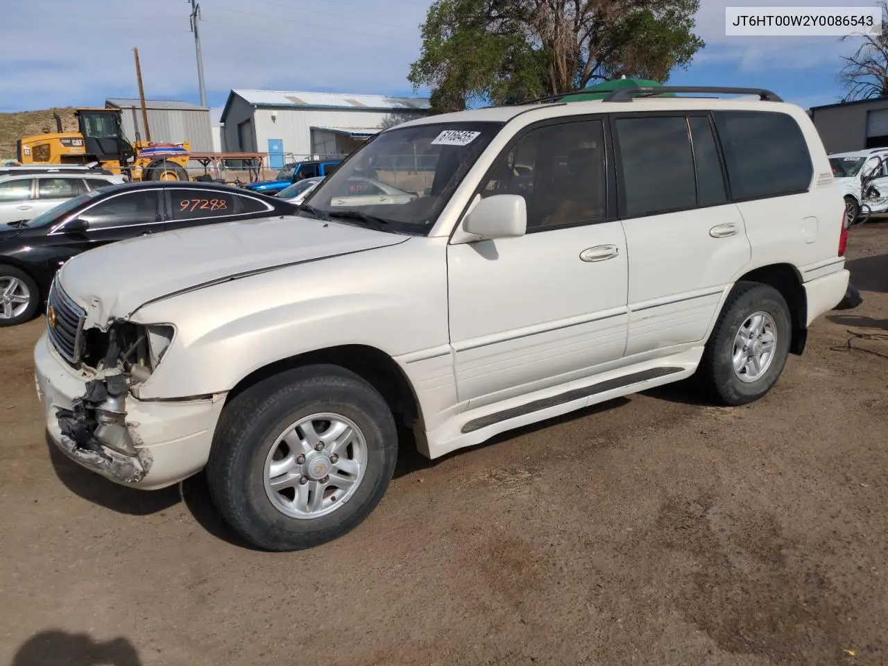 2000 Lexus Lx 470 VIN: JT6HT00W2Y0086543 Lot: 61466455