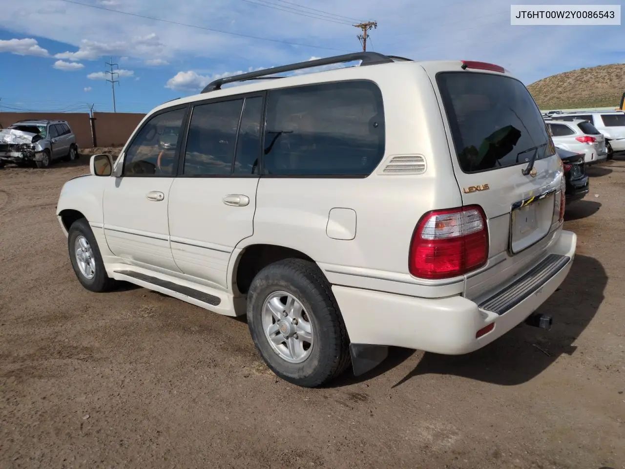 2000 Lexus Lx 470 VIN: JT6HT00W2Y0086543 Lot: 61466455