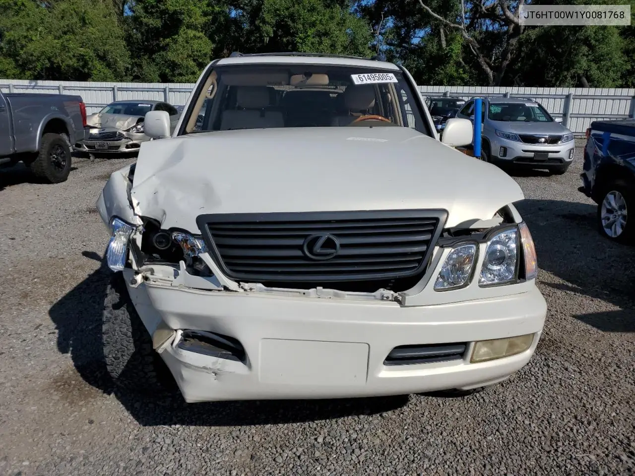 2000 Lexus Lx 470 VIN: JT6HT00W1Y0081768 Lot: 61495005