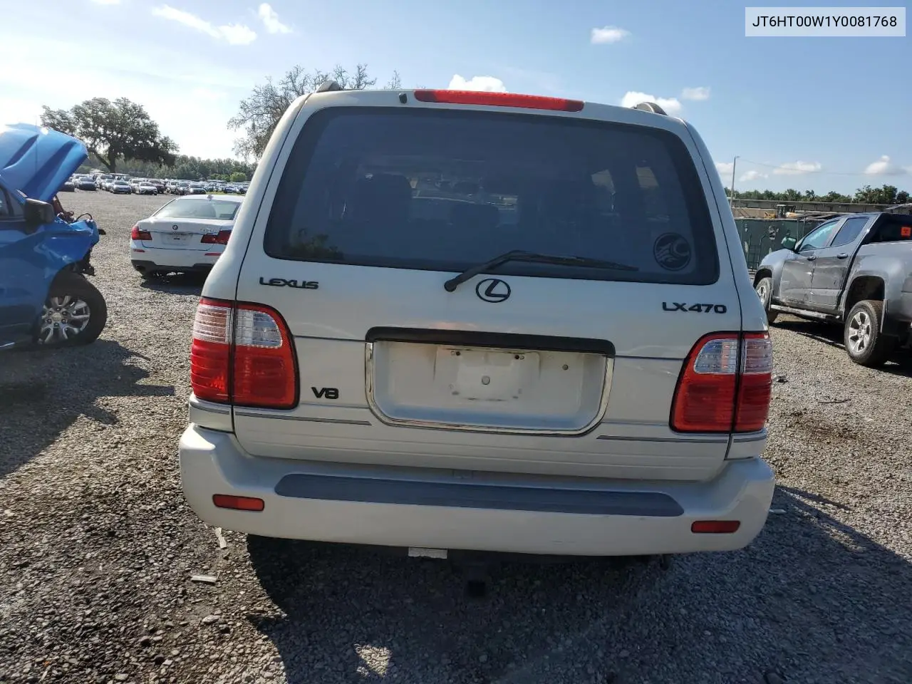 2000 Lexus Lx 470 VIN: JT6HT00W1Y0081768 Lot: 61495005