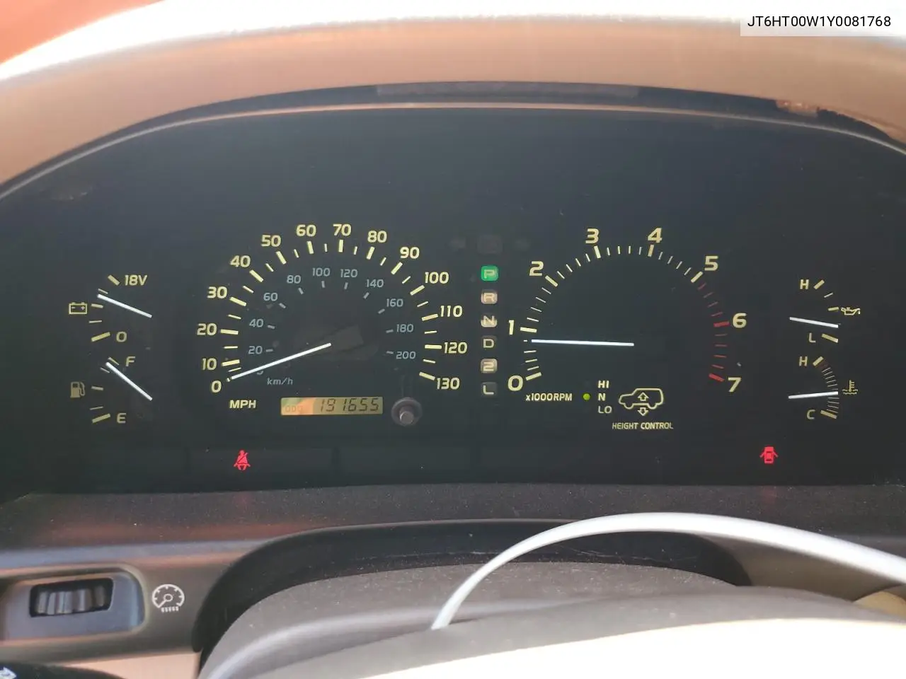 2000 Lexus Lx 470 VIN: JT6HT00W1Y0081768 Lot: 61495005
