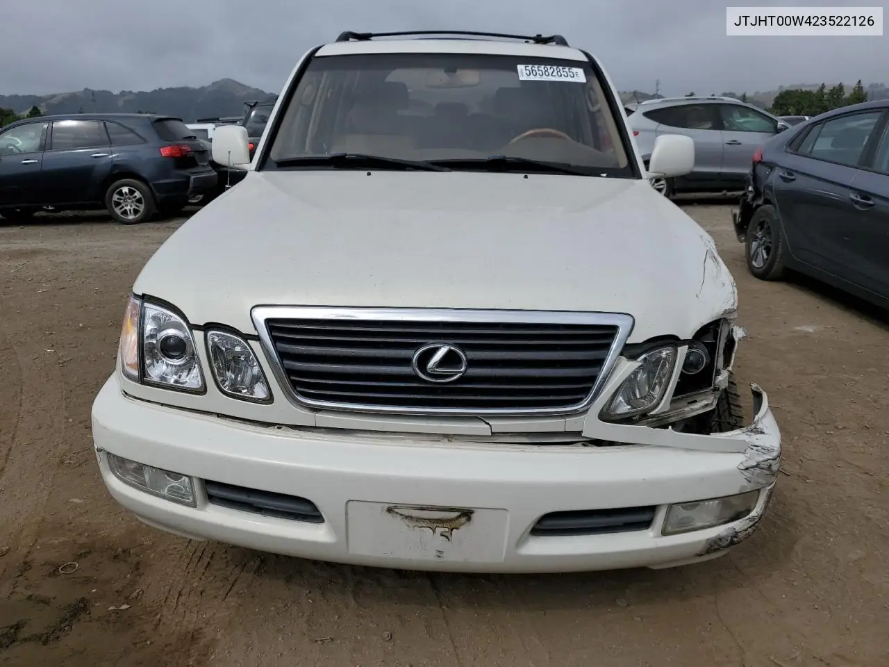2002 Lexus Lx 470 VIN: JTJHT00W423522126 Lot: 56582855