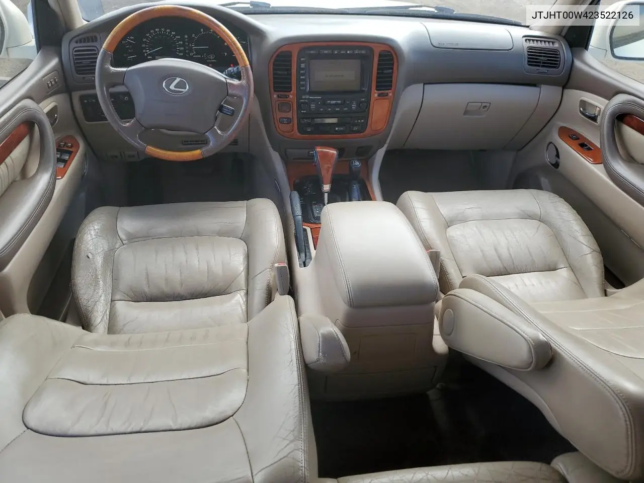 2002 Lexus Lx 470 VIN: JTJHT00W423522126 Lot: 56582855