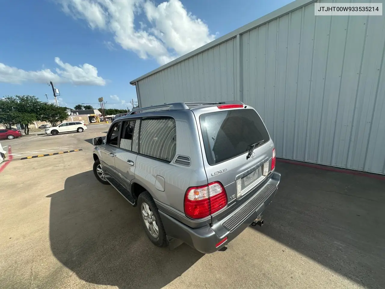 2003 Lexus Lx 470 VIN: JTJHT00W933535214 Lot: 62037495