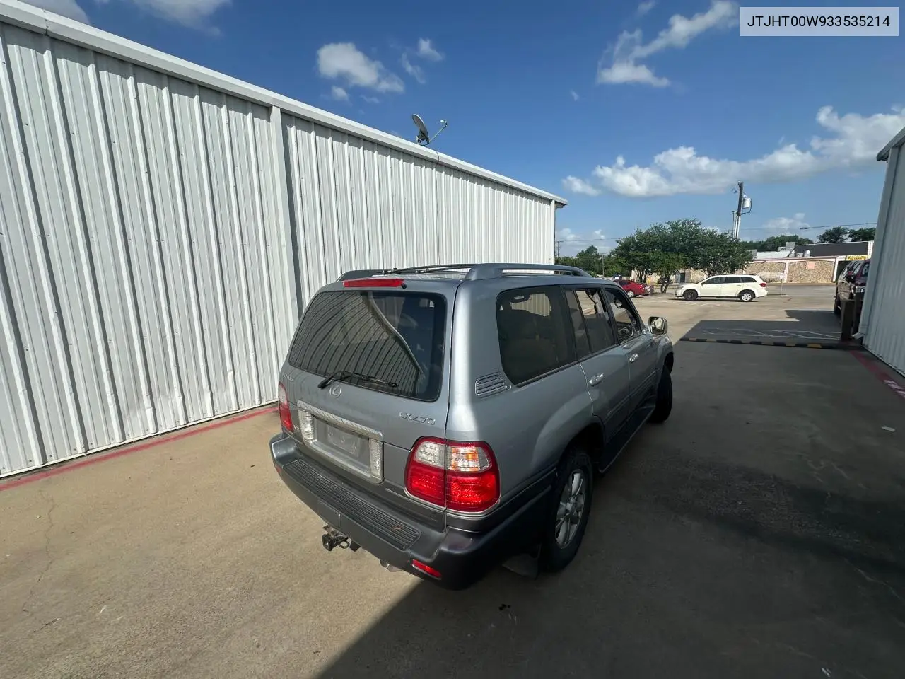 2003 Lexus Lx 470 VIN: JTJHT00W933535214 Lot: 62037495