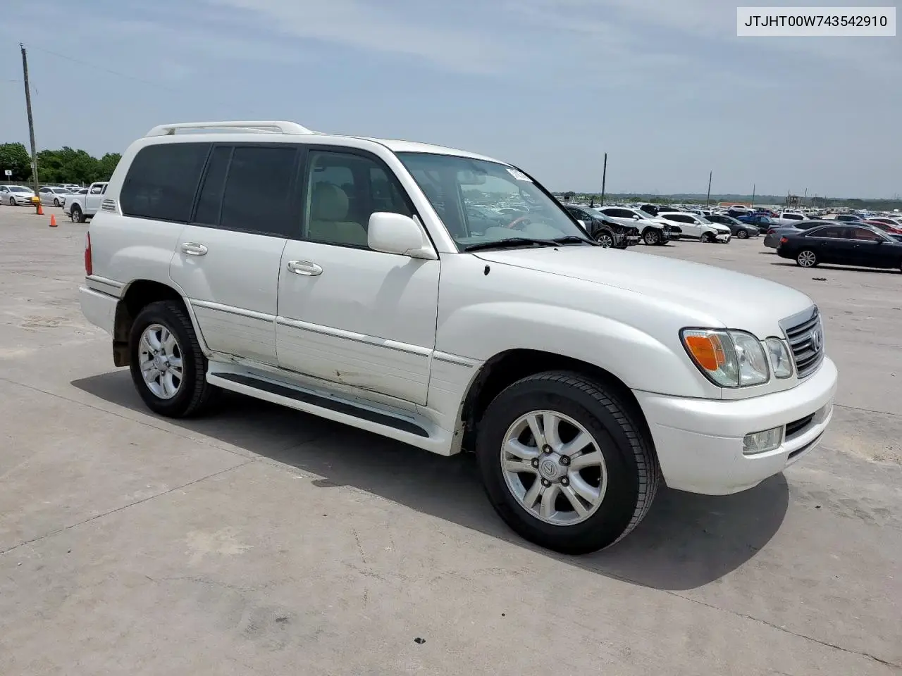 2004 Lexus Lx 470 VIN: JTJHT00W743542910 Lot: 57187445