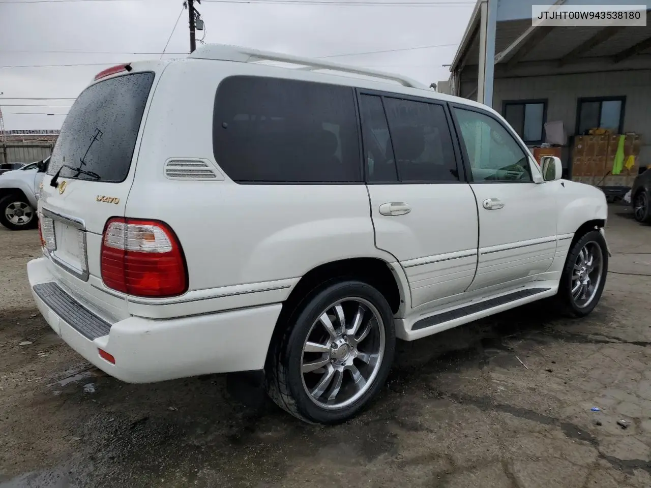2004 Lexus Lx 470 VIN: JTJHT00W943538180 Lot: 59175635