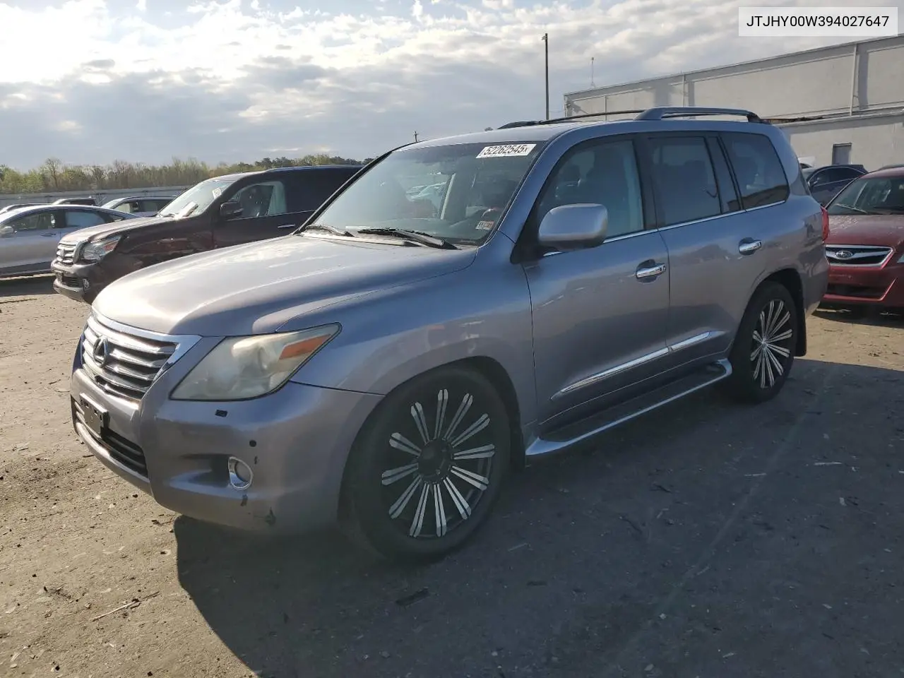 2009 Lexus Lx 570 VIN: JTJHY00W394027647 Lot: 52262545