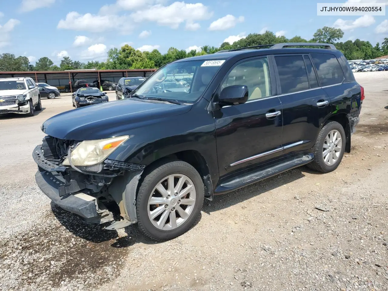 2009 Lexus Lx 570 VIN: JTJHY00W594020554 Lot: 58518695