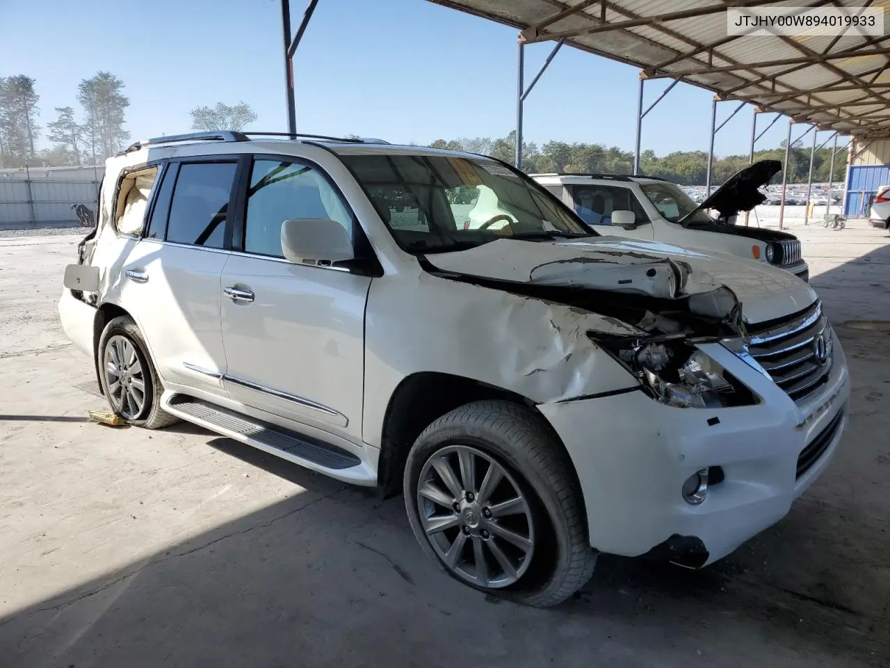 2009 Lexus Lx 570 VIN: JTJHY00W894019933 Lot: 77203574