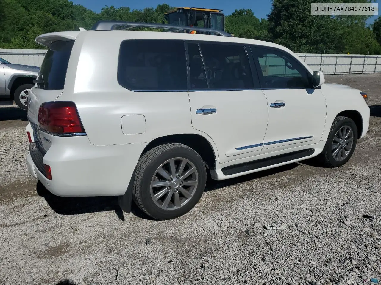 2011 Lexus Lx 570 VIN: JTJHY7AX7B4077618 Lot: 55992375