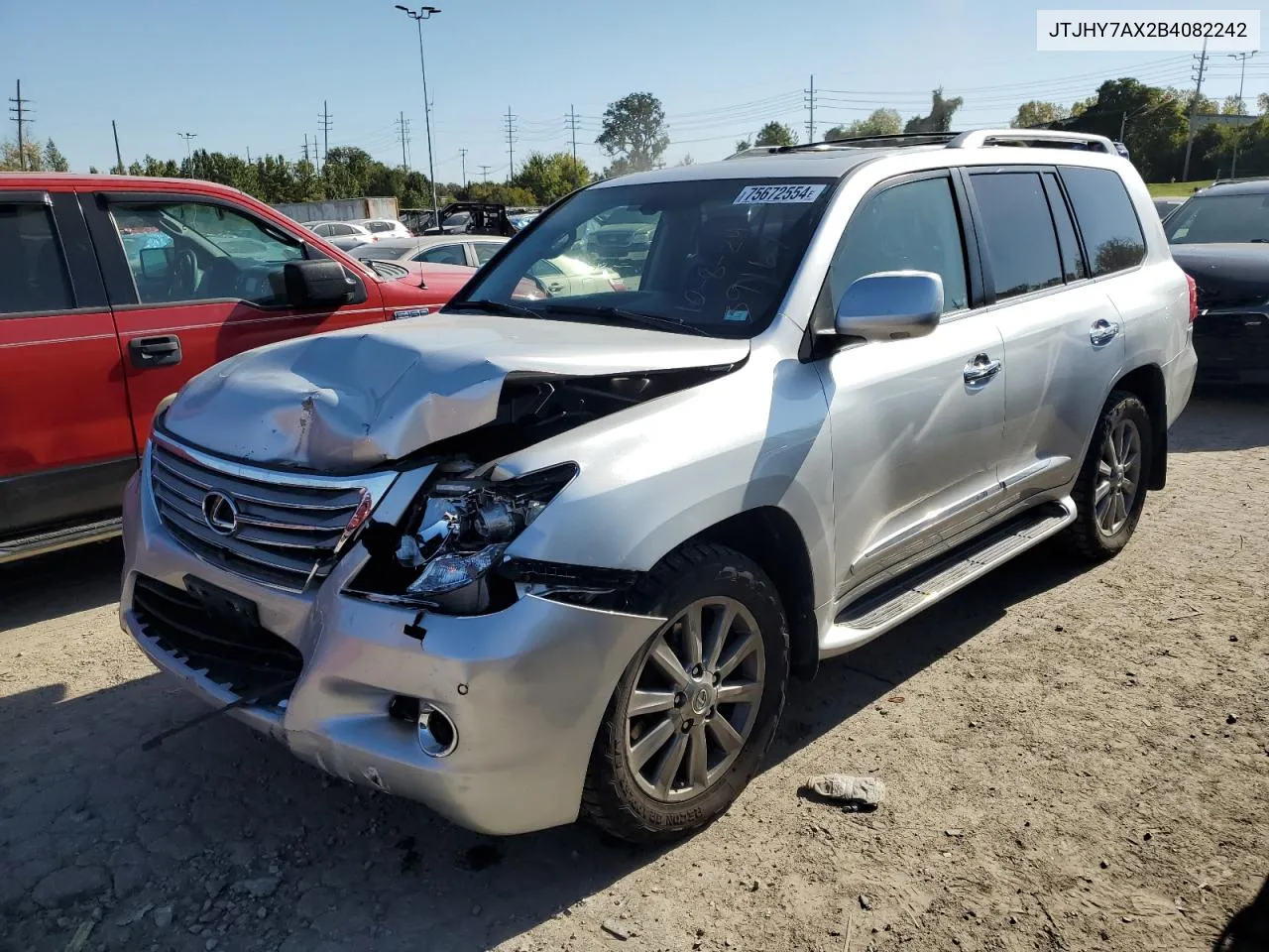 2011 Lexus Lx 570 VIN: JTJHY7AX2B4082242 Lot: 75672554