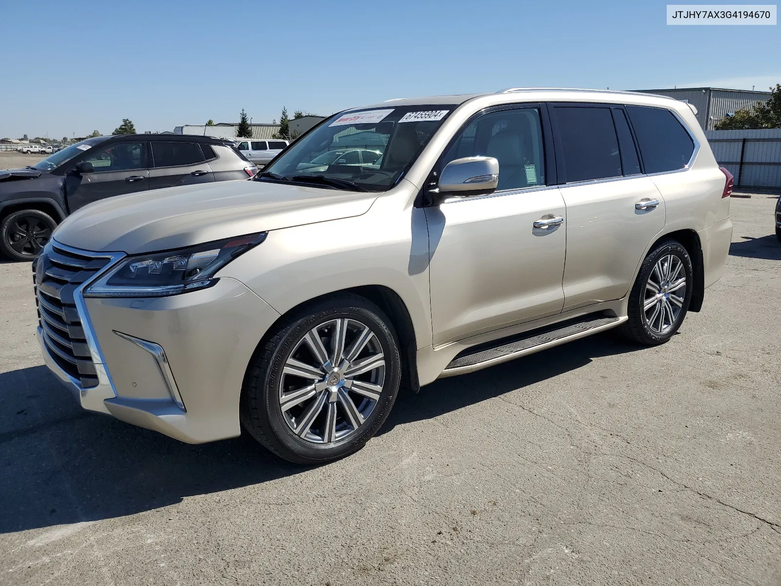 2016 Lexus Lx 570 VIN: JTJHY7AX3G4194670 Lot: 67455904