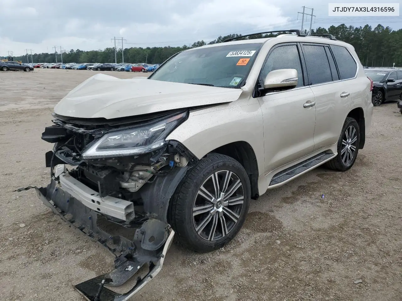 2020 Lexus Lx 570 VIN: JTJDY7AX3L4316596 Lot: 53834125