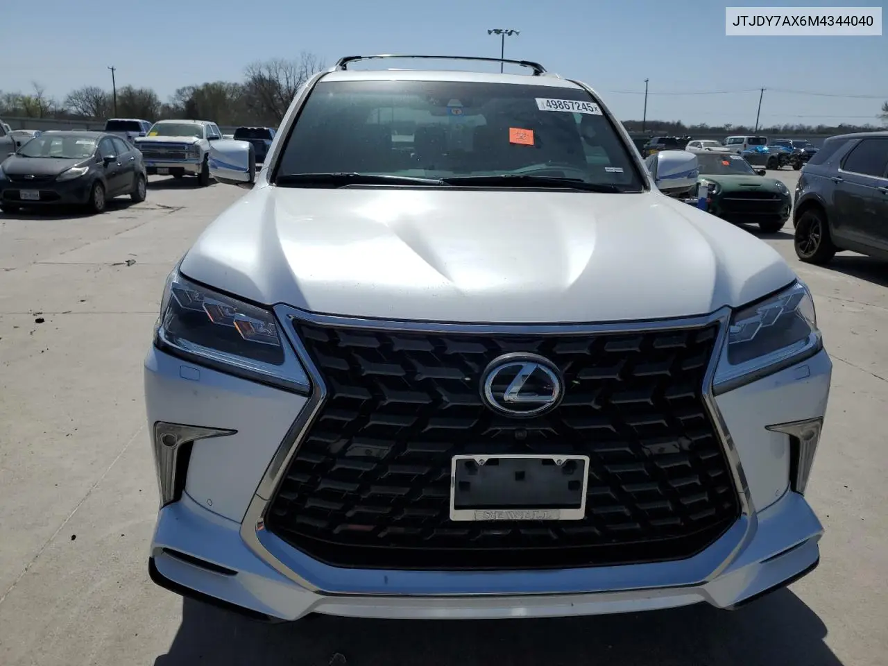2021 Lexus Lx 570 VIN: JTJDY7AX6M4344040 Lot: 49867245