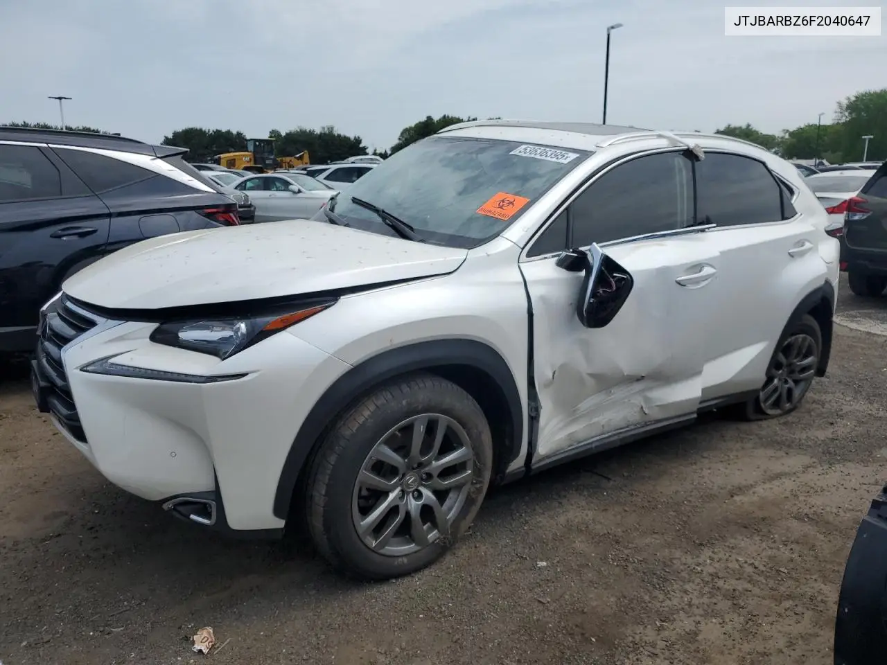 2015 Lexus Nx 200T VIN: JTJBARBZ6F2040647 Lot: 53636395