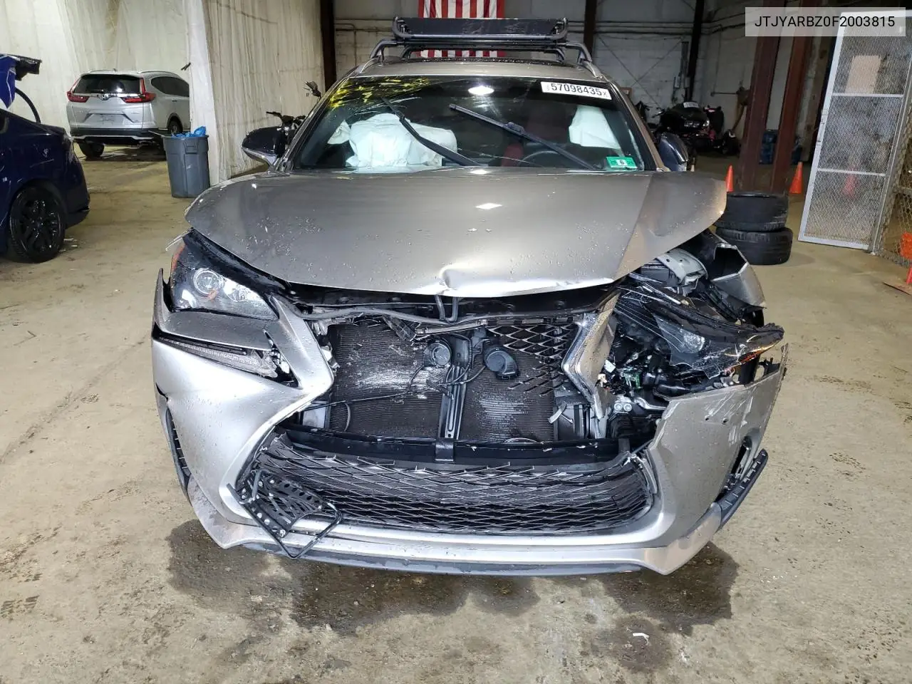 2015 Lexus Nx 200T VIN: JTJYARBZ0F2003815 Lot: 57098435