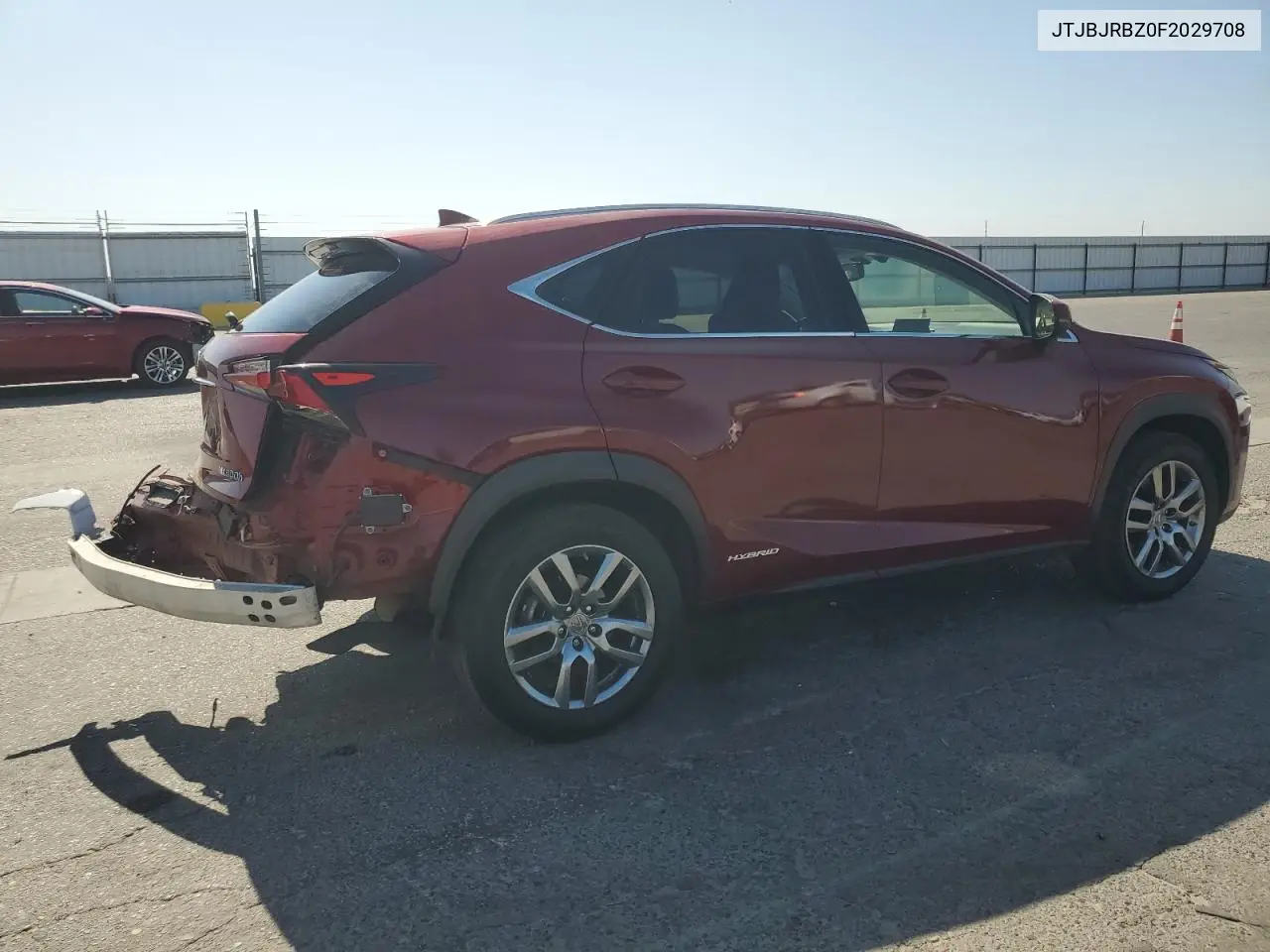 2015 Lexus Nx 300H VIN: JTJBJRBZ0F2029708 Lot: 61875485