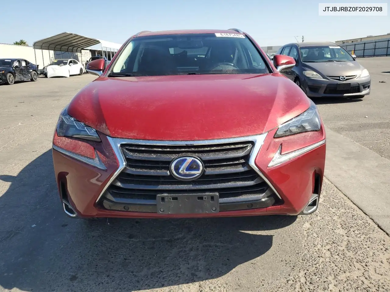2015 Lexus Nx 300H VIN: JTJBJRBZ0F2029708 Lot: 61875485