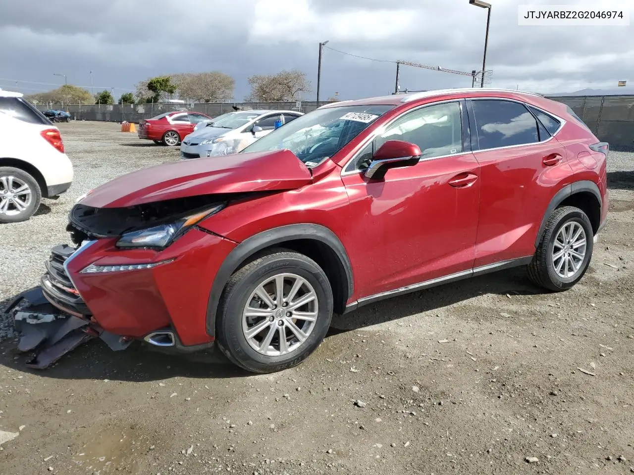 2016 Lexus Nx 200T Base VIN: JTJYARBZ2G2046974 Lot: 47129495