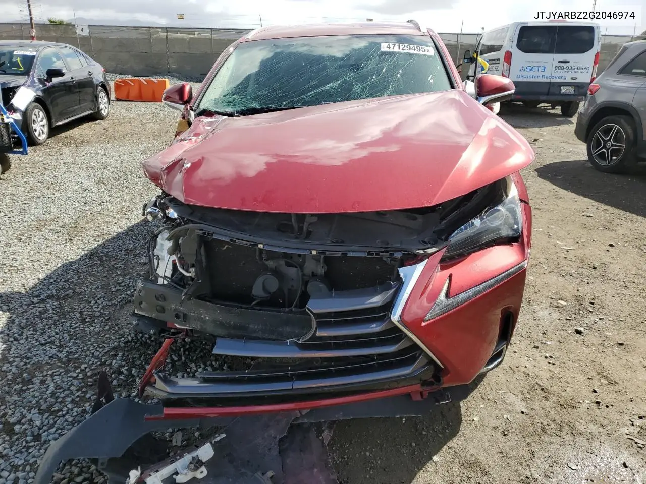 2016 Lexus Nx 200T Base VIN: JTJYARBZ2G2046974 Lot: 47129495