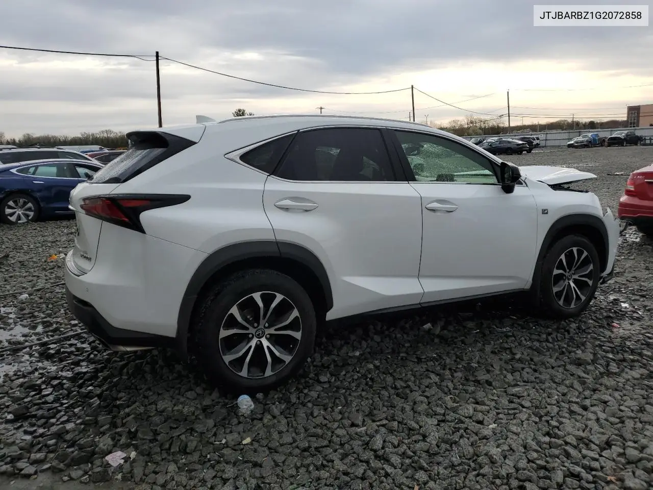 2016 Lexus Nx 200T Base VIN: JTJBARBZ1G2072858 Lot: 53085945