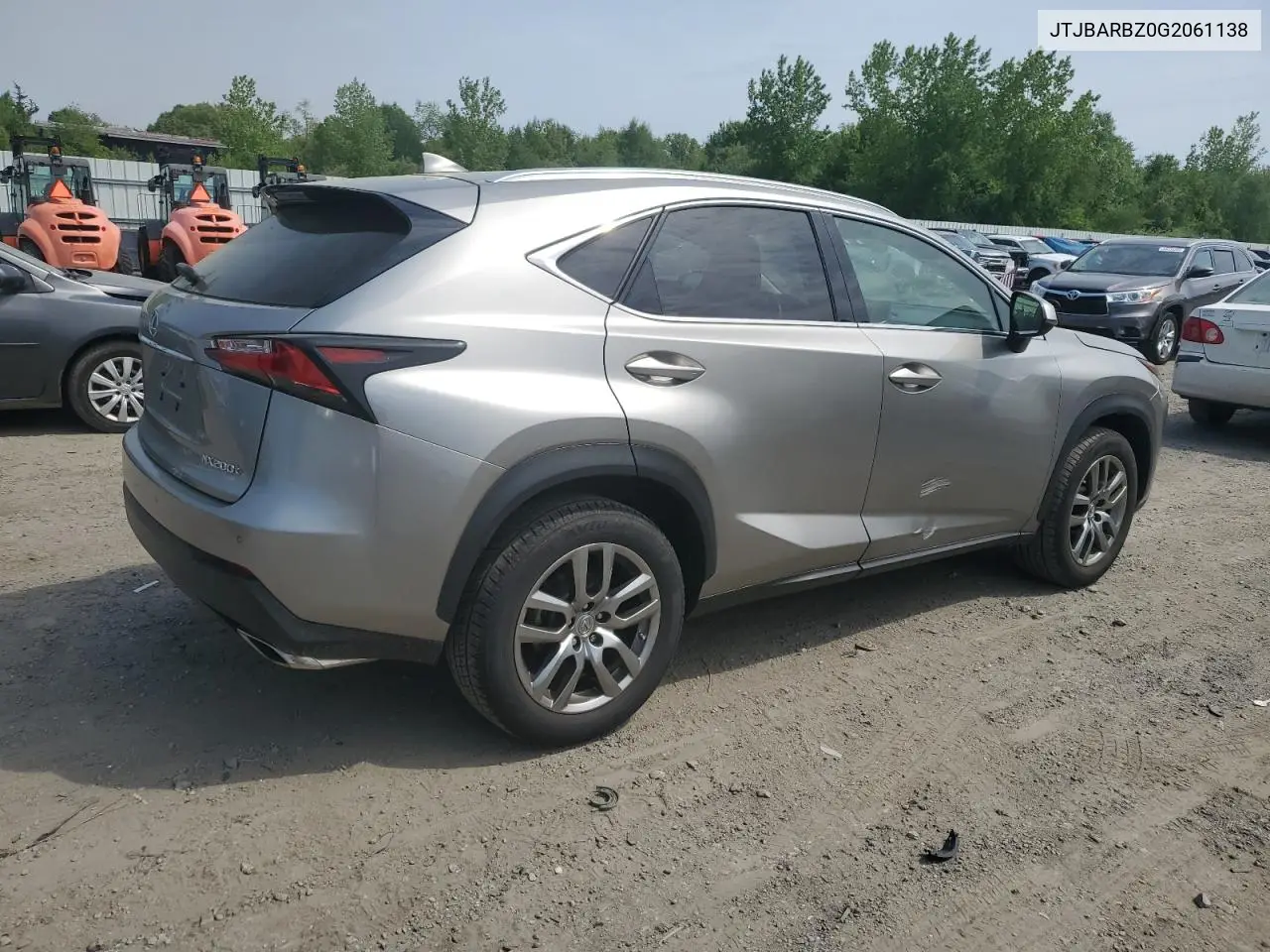 2016 Lexus Nx 200T Base VIN: JTJBARBZ0G2061138 Lot: 56551305