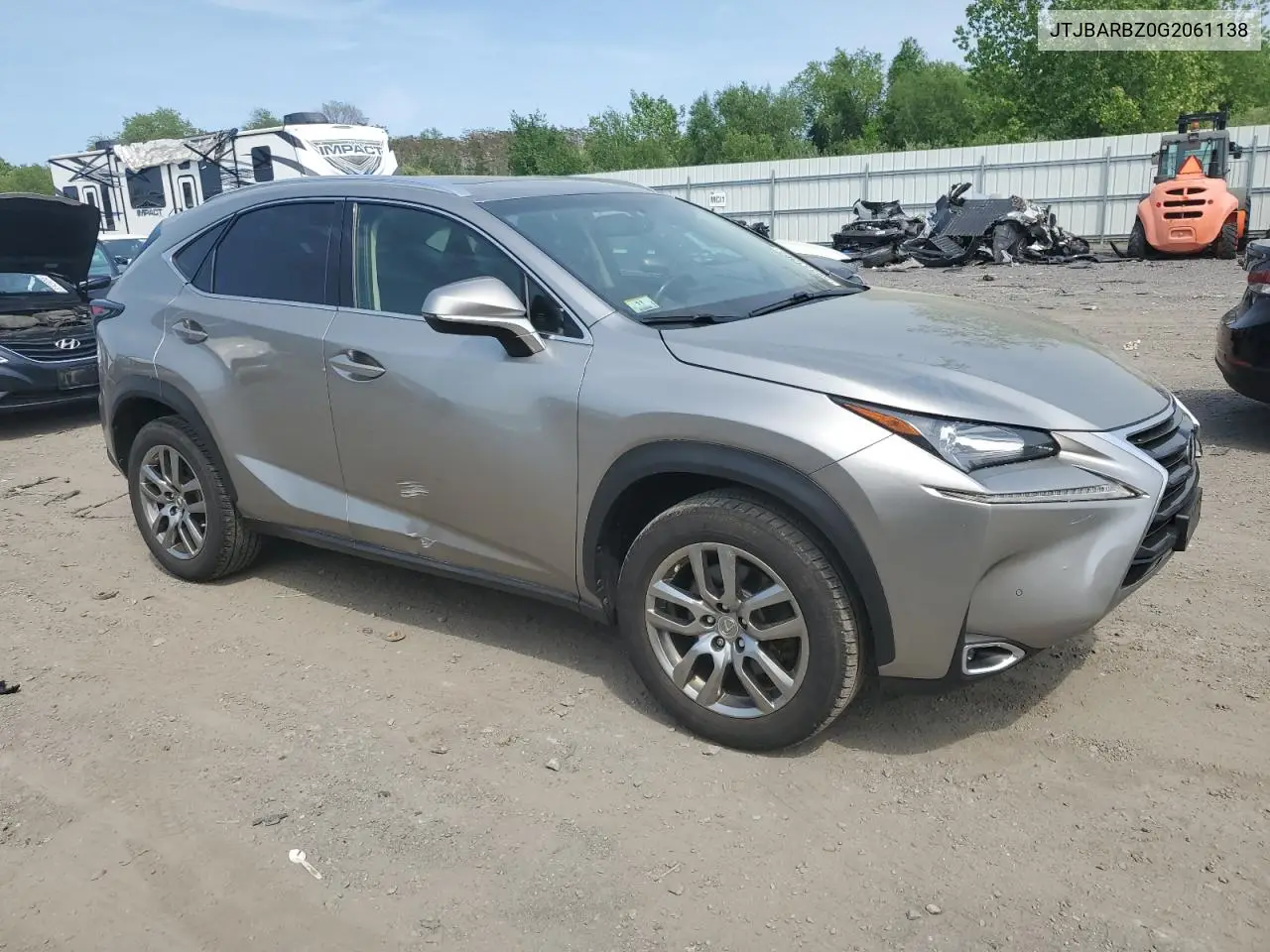 2016 Lexus Nx 200T Base VIN: JTJBARBZ0G2061138 Lot: 56551305