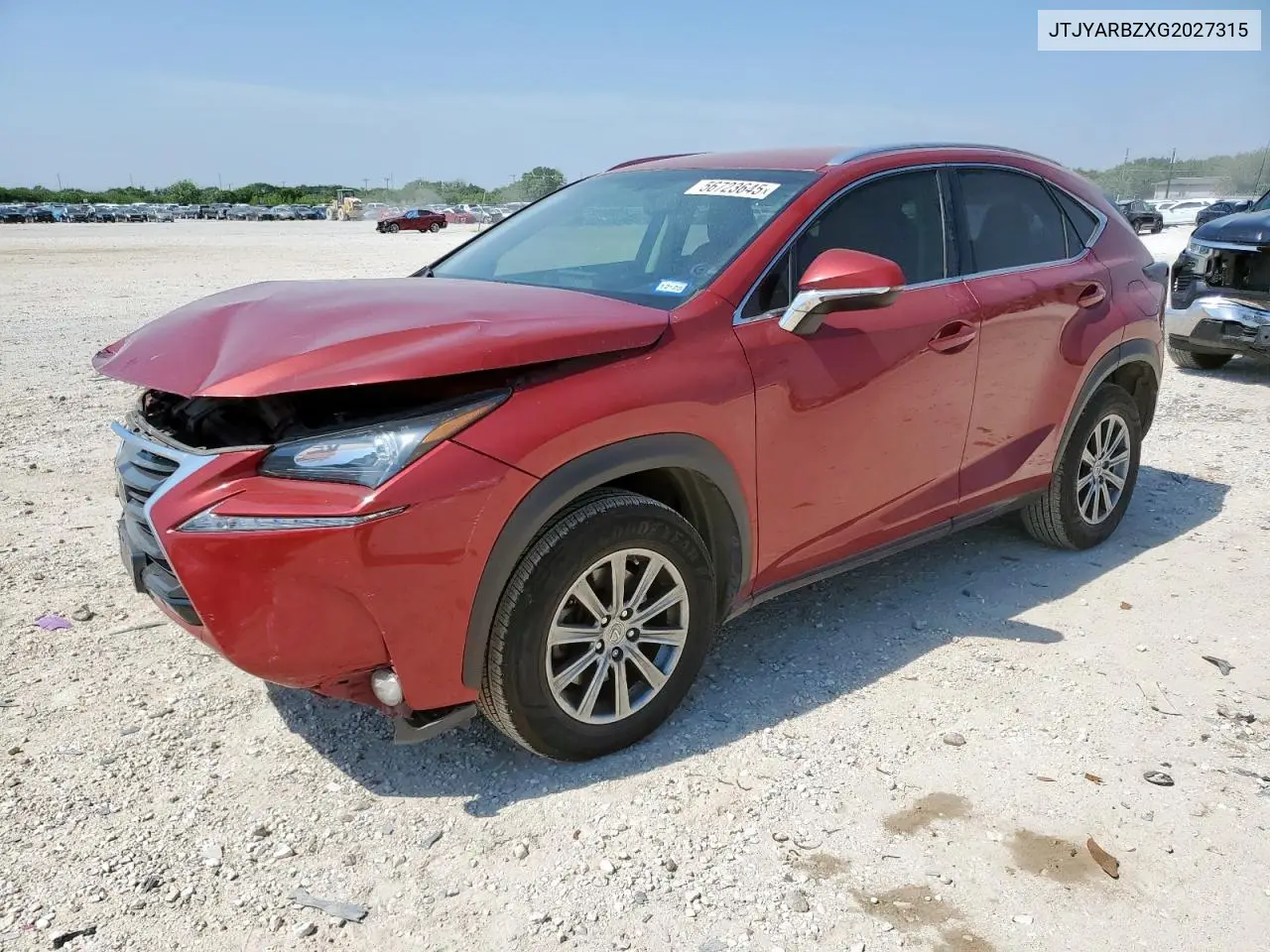 2016 Lexus Nx 200T Base VIN: JTJYARBZXG2027315 Lot: 56723645