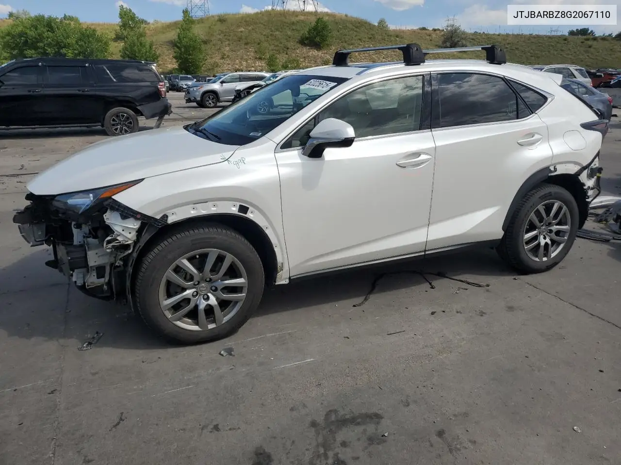 2016 Lexus Nx 200T Base VIN: JTJBARBZ8G2067110 Lot: 62025615