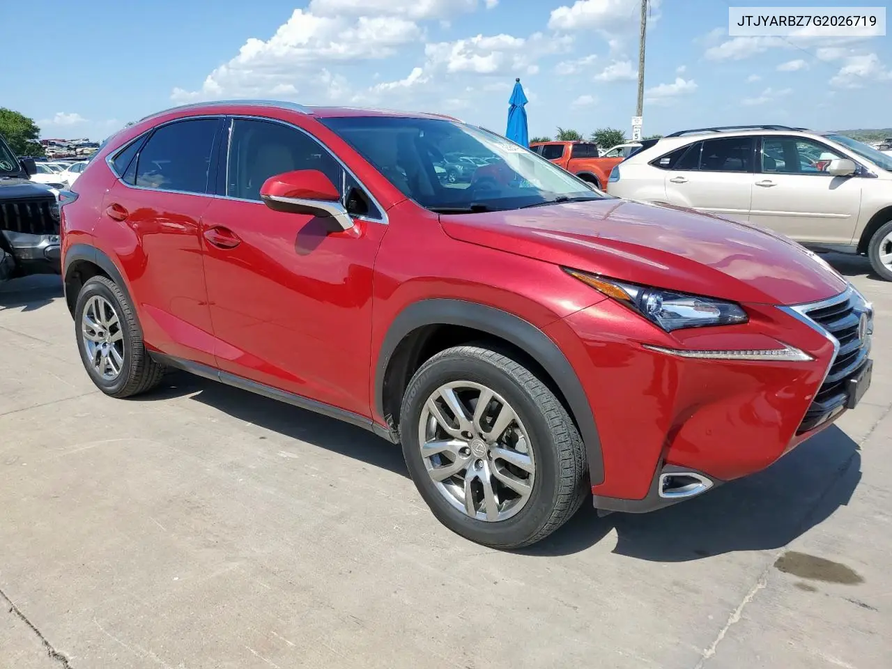 2016 Lexus Nx 200T Base VIN: JTJYARBZ7G2026719 Lot: 62584795